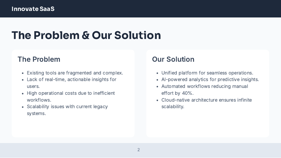 SaaS Growth Investor Pitch (Series A)