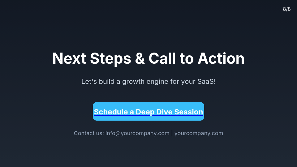 SaaS Growth & Pricing Strategy Deck