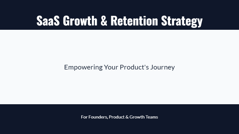 SaaS Growth & Retention Deck for Scaleups