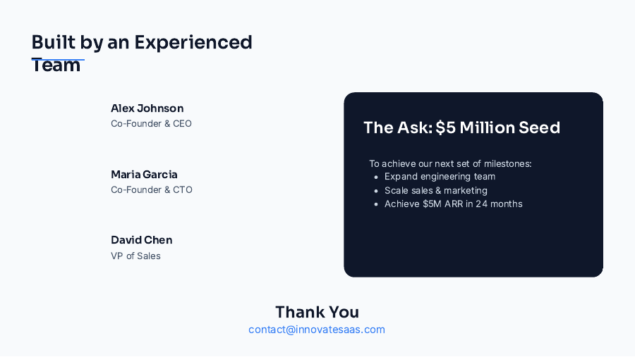 SaaS Growth Metrics Investor Deck