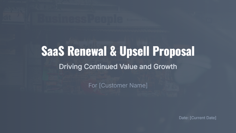 SaaS Renewal & Upsell Sales Deck