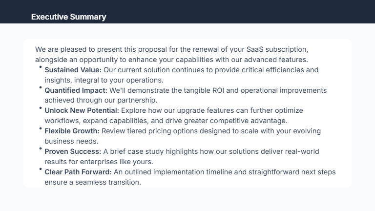 SaaS Renewal & Upsell Sales Deck