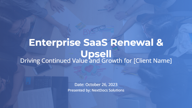 SaaS Renewal Sales Pitch for Enterprise Accounts