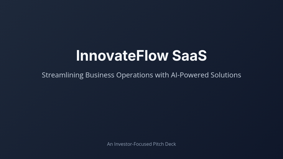 Investor Pitch: Early-Stage SaaS Growth