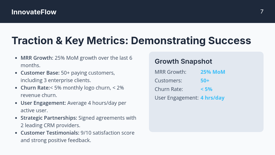 Investor Pitch: Early-Stage SaaS Growth