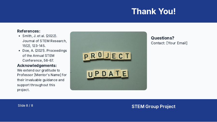 Student Project Pitch - STEM Focus