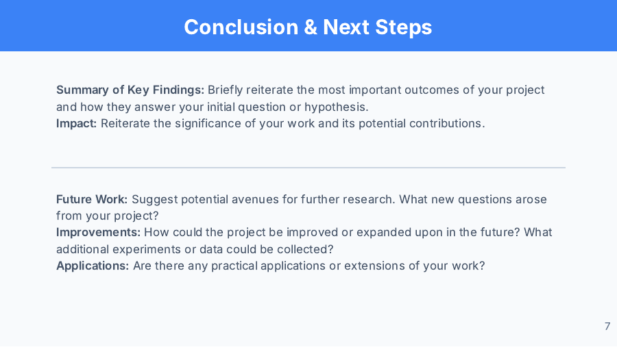 Student STEM Project Pitch Deck