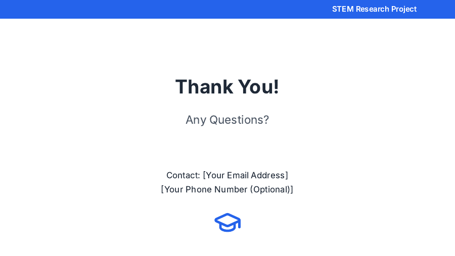 Student Research Showcase: STEM Project