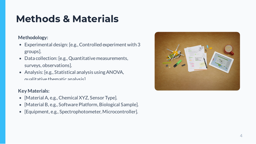 Student Research Pitch Deck — STEM Focus