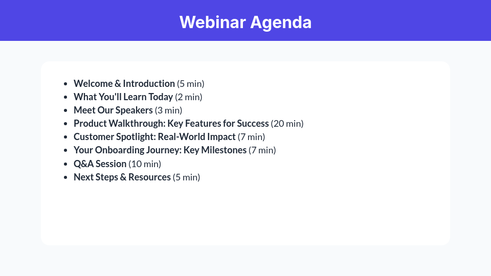 Onboarding Webinar for SaaS Customer Success