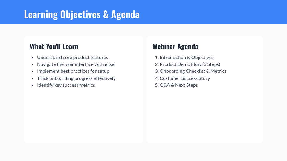 Customer Onboarding Webinar for SaaS