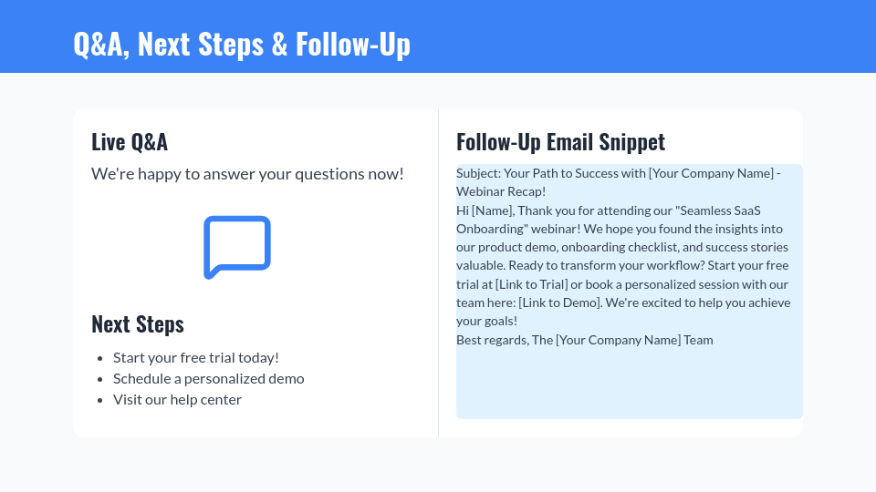 Customer Onboarding Webinar for SaaS