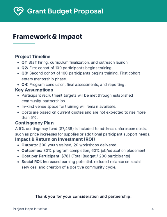 Grant Budget Proposal — Nonprofit v7
