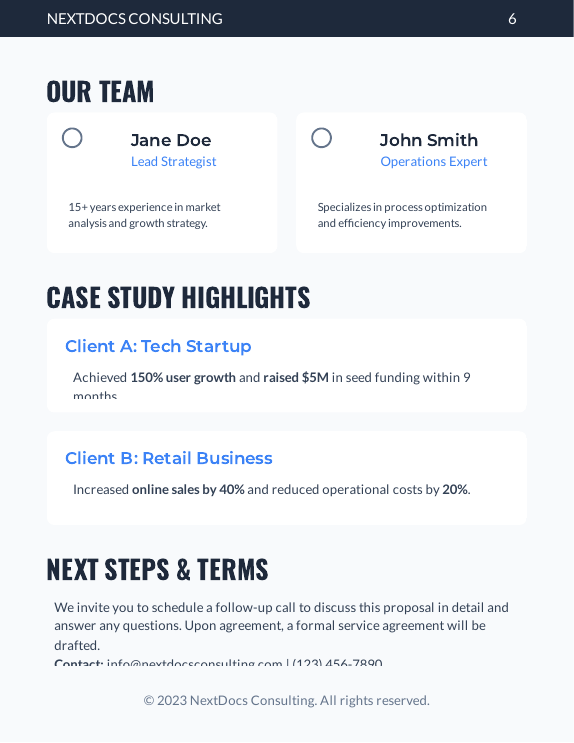 Strategic Consulting Proposal for SMB Growth