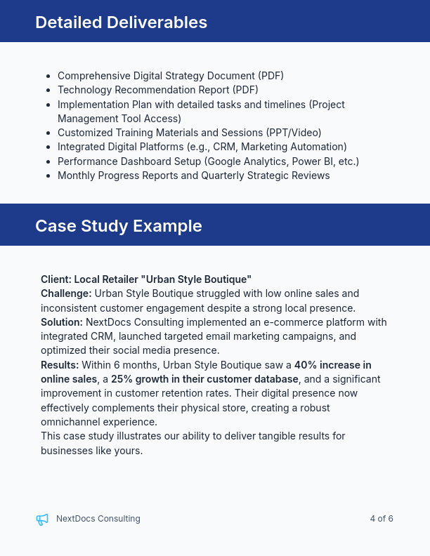 SMB Digital Strategy & Implementation Proposal