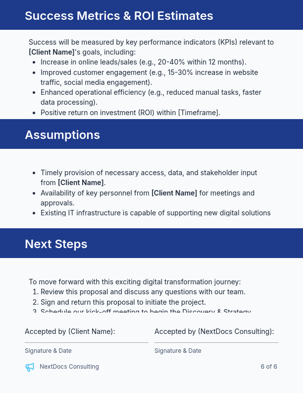 SMB Digital Strategy & Implementation Proposal