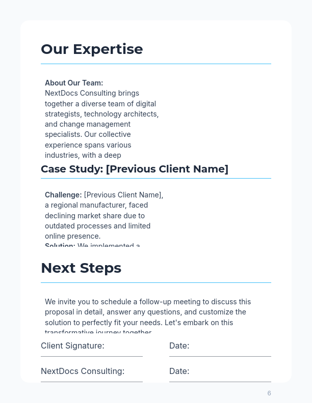 SMB Digital Transformation Consulting Proposal