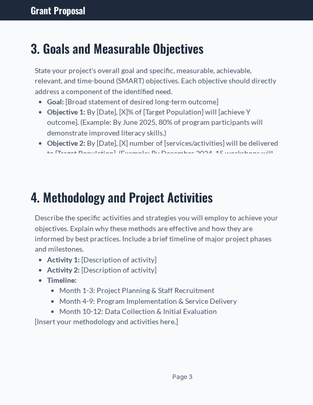 Nonprofit Community Impact Grant Proposal