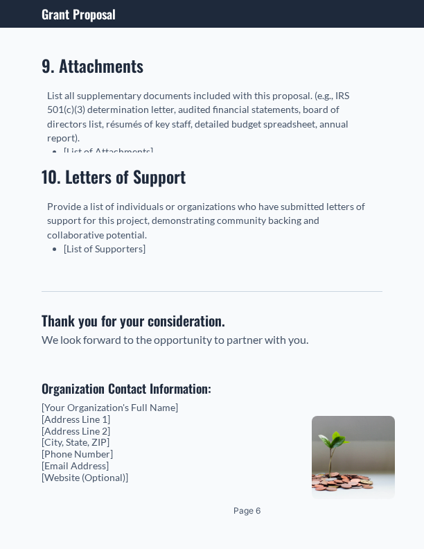 Nonprofit Community Impact Grant Proposal