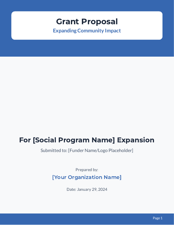 Community Grant Proposal for Program Expansion