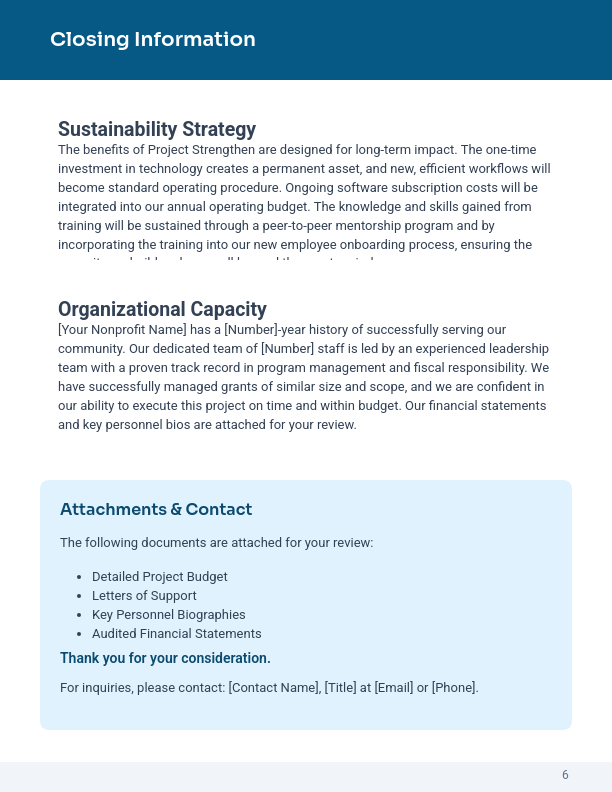 Capacity-Building Grant Proposal for Nonprofits