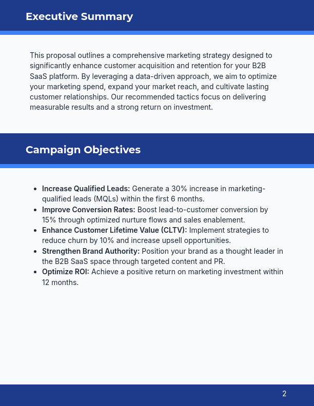 B2B SaaS Growth Marketing Proposal