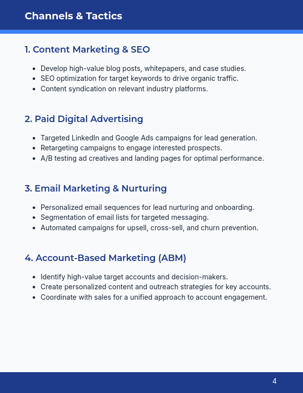 B2B SaaS Growth Marketing Proposal