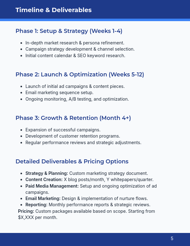 B2B SaaS Growth Marketing Proposal