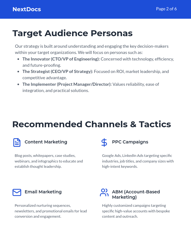 B2B Growth Marketing Proposal — Campaign Plan