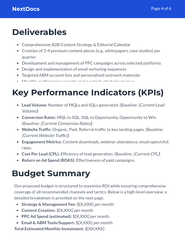 B2B Growth Marketing Proposal — Campaign Plan