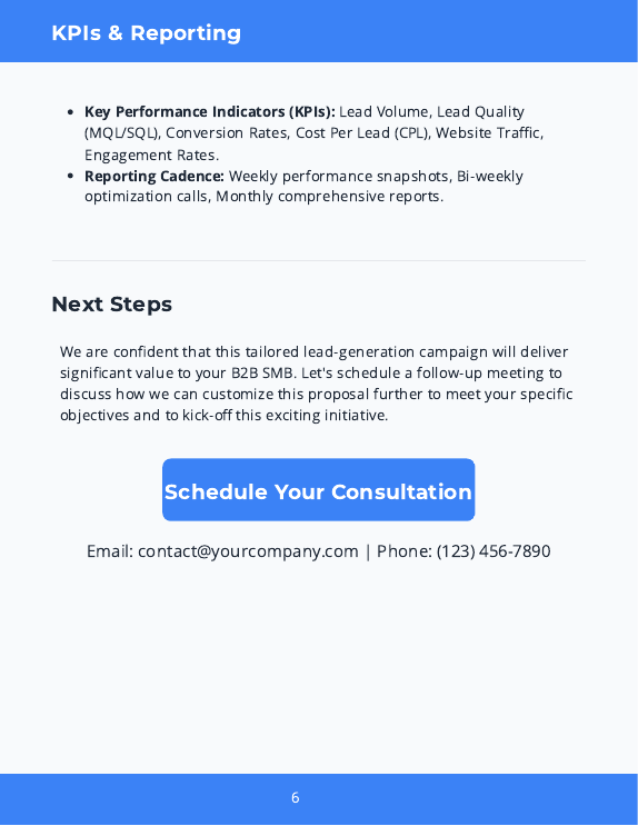 B2B Lead-Gen Campaign Proposal for SMBs