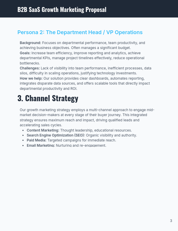 B2B SaaS Growth Marketing Proposal