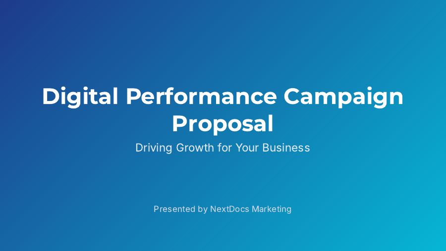 Digital Performance Marketing Proposal