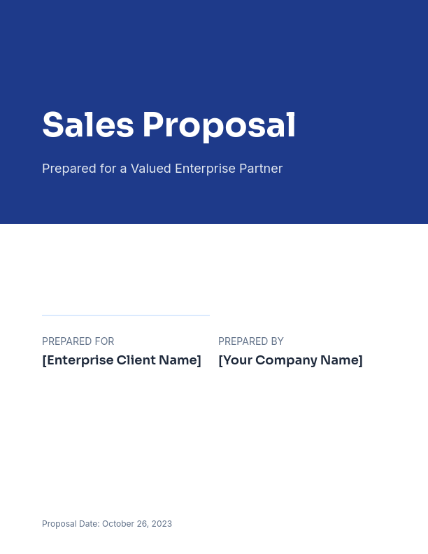Strategic Enterprise Sales Proposal (New Account)