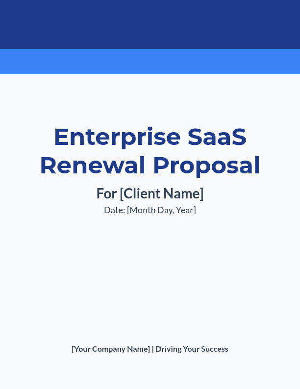 Enterprise SaaS Renewal Proposal - ROI Focus