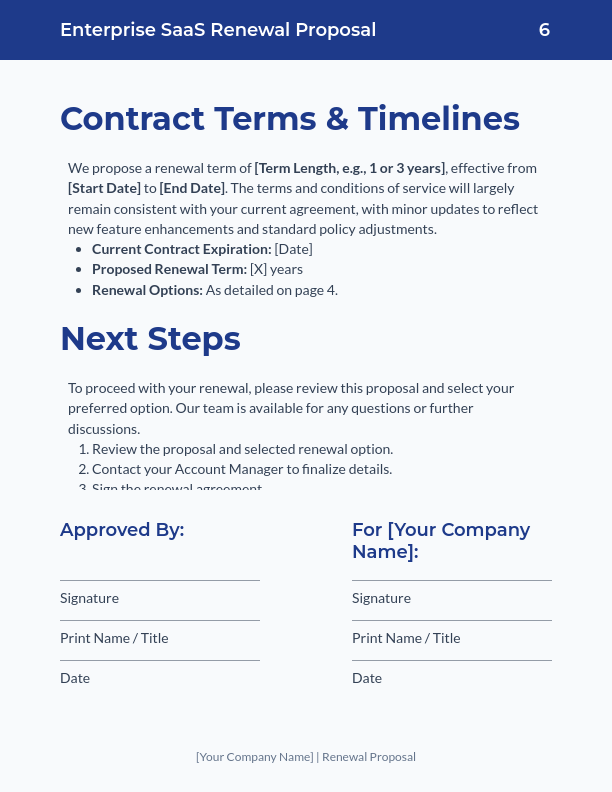 Enterprise SaaS Renewal Proposal - ROI Focus