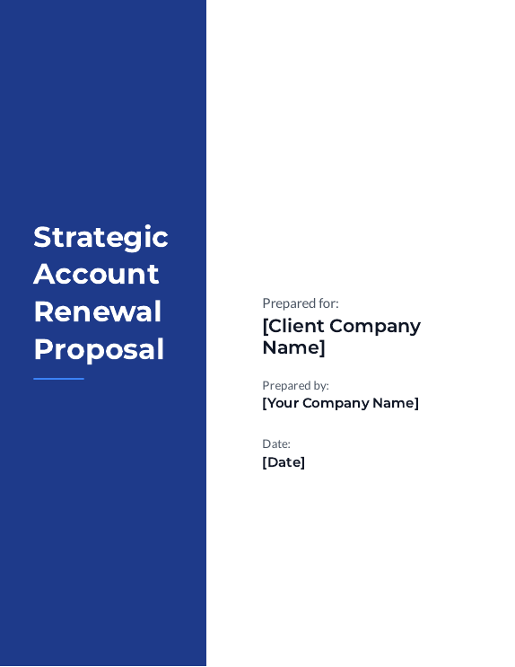 Strategic Account Renewal Sales Proposal