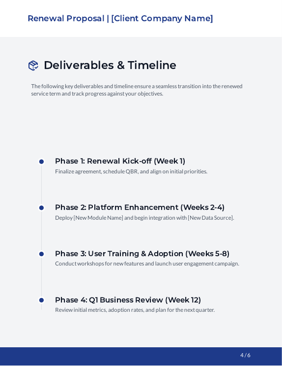 Strategic Account Renewal Sales Proposal