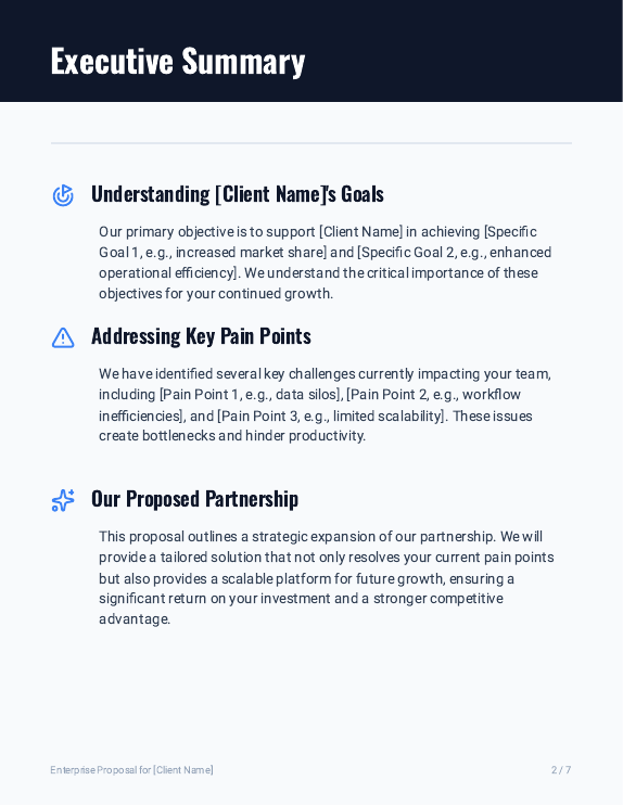 Enterprise Renewal & Upsell Sales Proposal