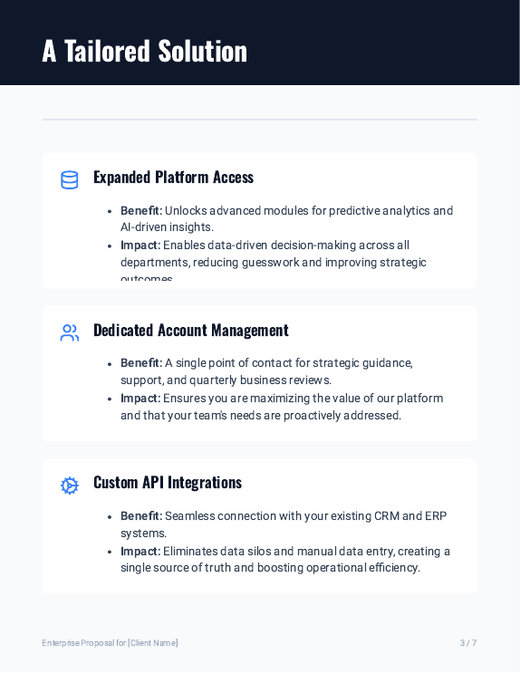 Enterprise Renewal & Upsell Sales Proposal