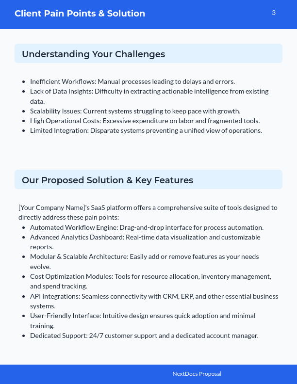 Mid-Market SaaS Sales Proposal - ROI Focus