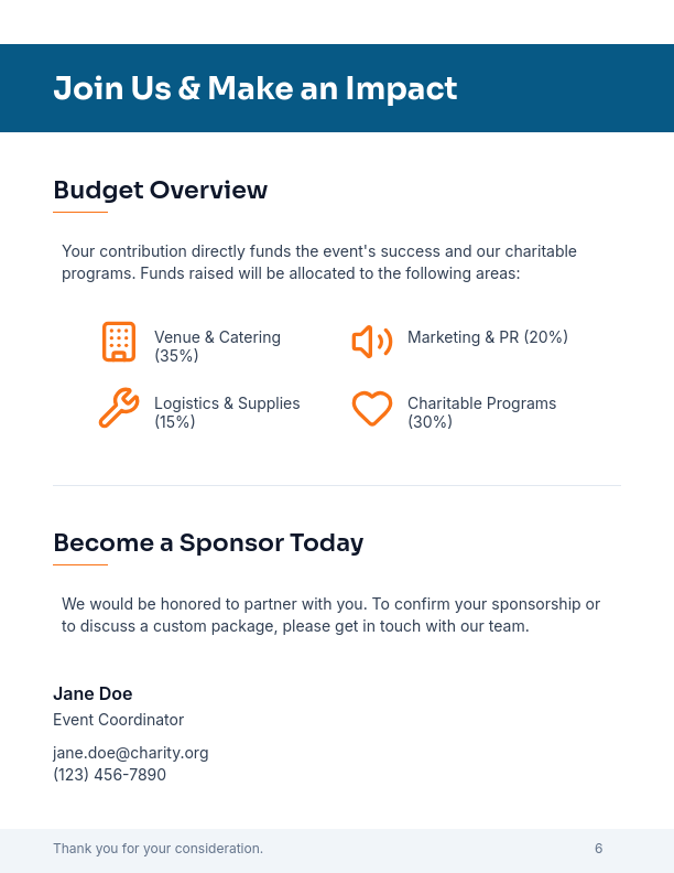 Local Charity Event Sponsorship Proposal