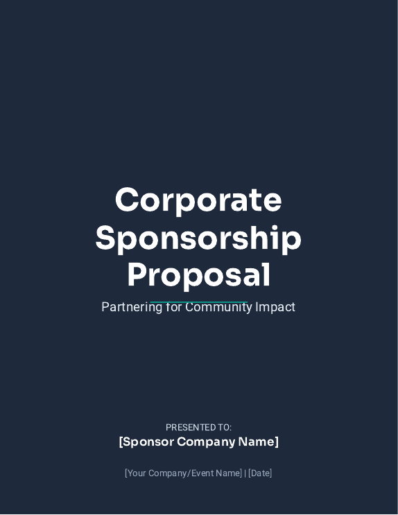 Corporate Sponsorship for Community Events