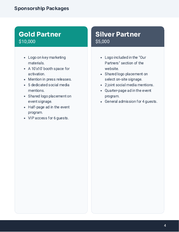 Corporate Sponsorship for Community Events