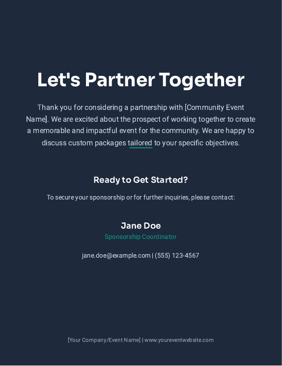 Corporate Sponsorship for Community Events