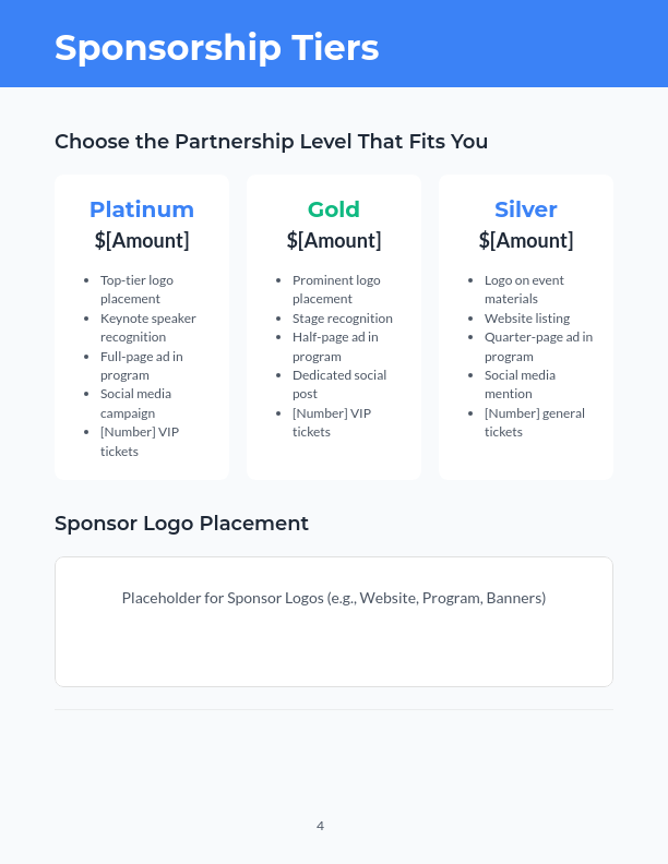 Corporate Sponsorship Proposal for Nonprofits