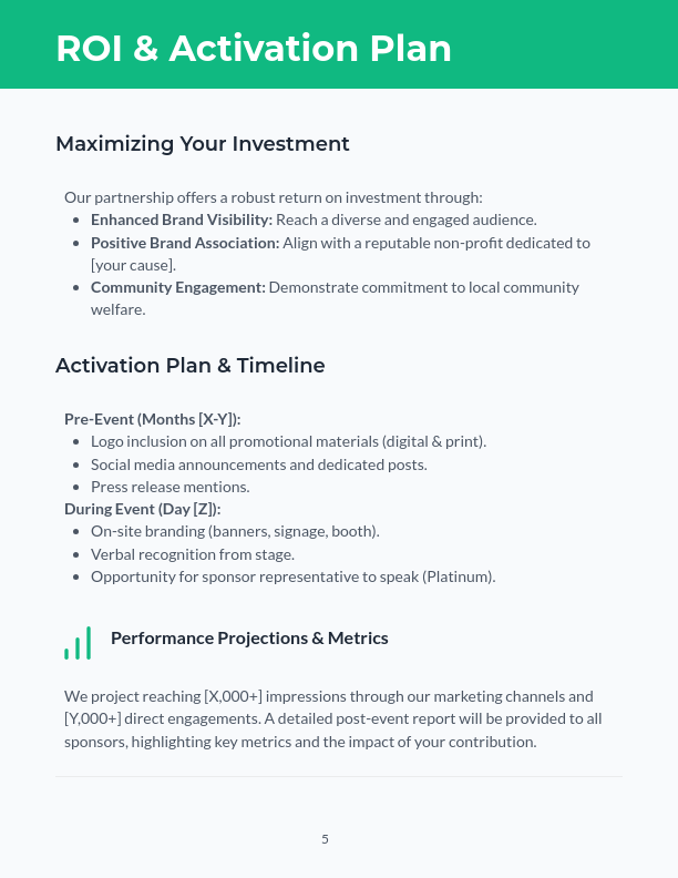 Corporate Sponsorship Proposal for Nonprofits