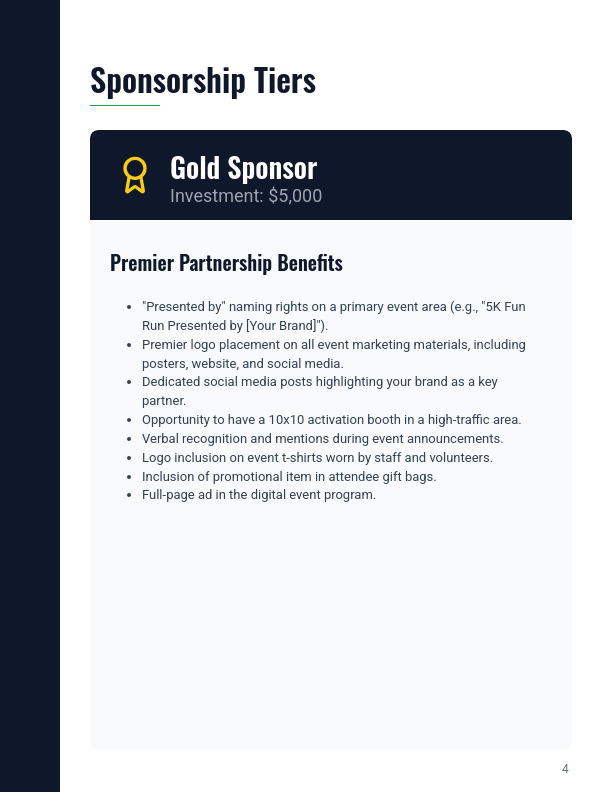 Local Sports Sponsorship Proposal for Brands