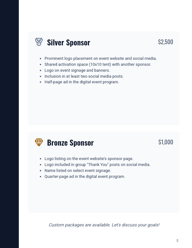 Local Sports Sponsorship Proposal for Brands