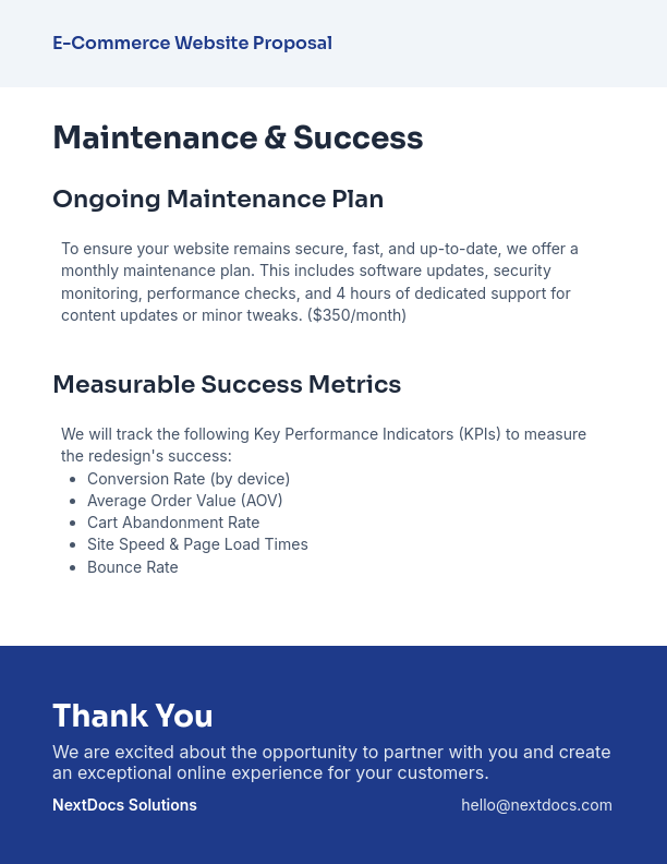 E-commerce Conversion Redesign Proposal